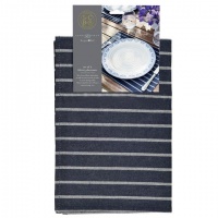 Set of 2 Blue Striped Cotton Placemats By Sophie Conran